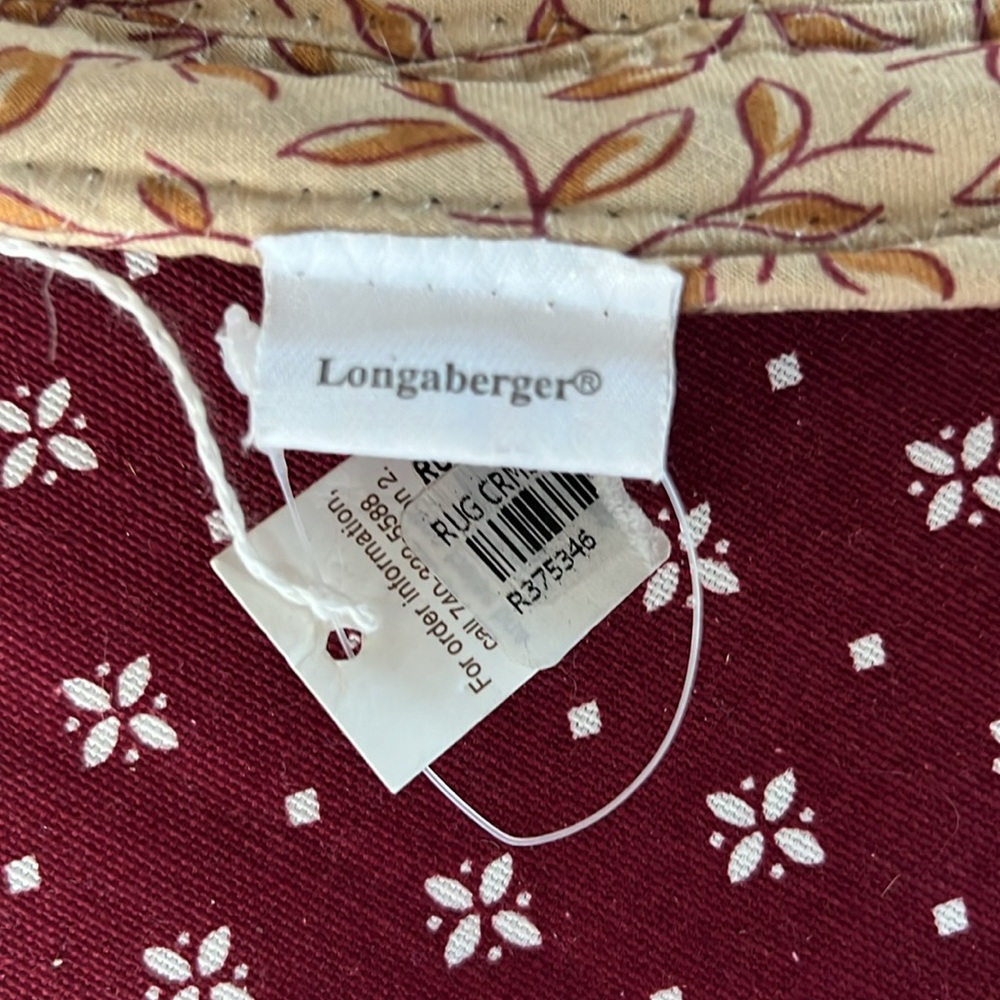 NWT Longaberger Throw Rug - Picture 3 of 3